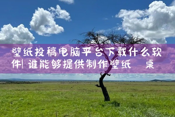 壁纸投稿电脑平台下载什么软件