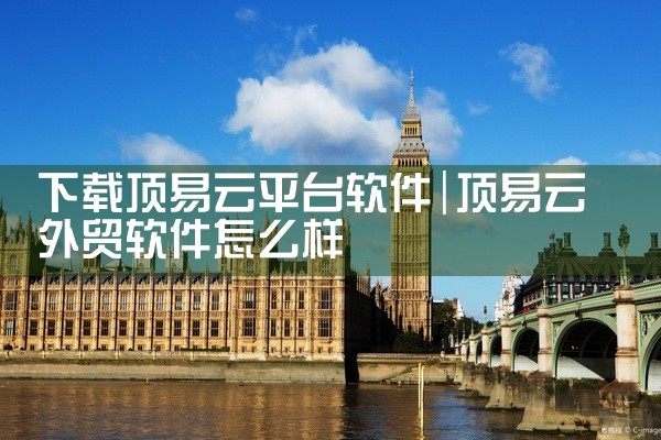 下载顶易云平台软件