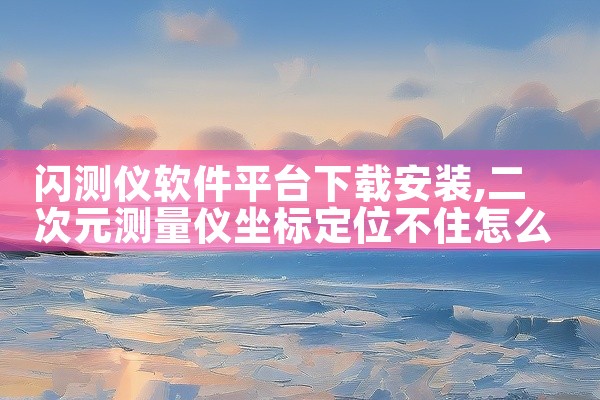 闪测仪软件平台下载安装