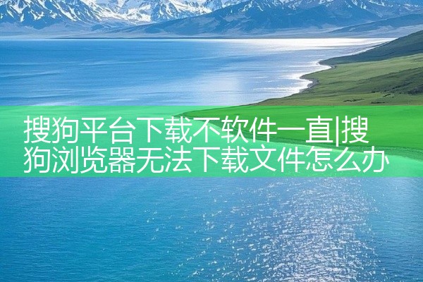 搜狗平台下载不软件一直