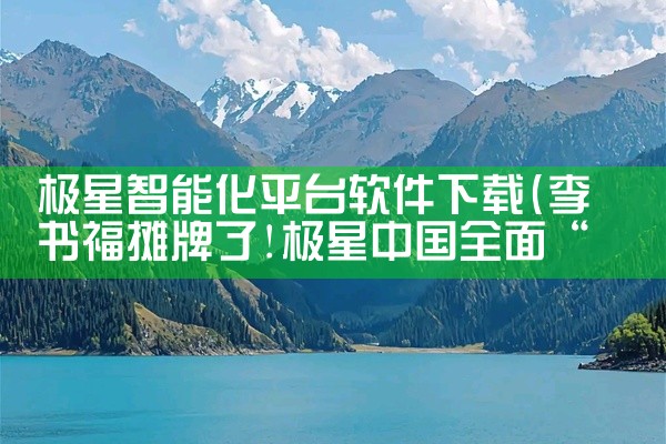 极星智能化平台软件下载